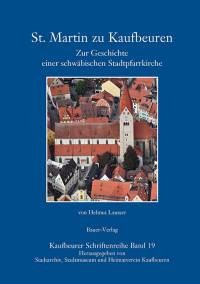 Blaues Buch mit dem Titel: &quot;St. Martin zu Kaufbeuren&quot;. Auf dem Cover ist die Martinskirche aus der Vogelperspektive zu sehen.