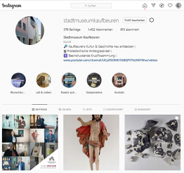 Screenshot der Startseite des Stadtmuseums auf Instagram