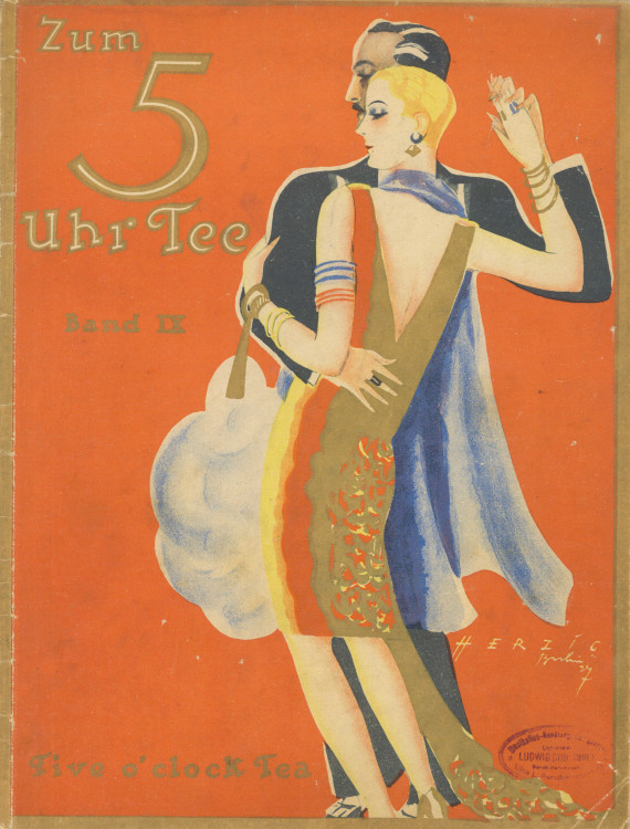 Notenausgabe, ein tanzendes Paar aus den 20er Jahren, mit der Aufschrift Zum 5 Uhr Tee, Band IX, five o&acute;clocj Tea