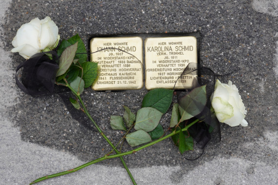 Stolpersteine, Leni Schmid, Hans Schmid, Kaufbeurer Stolpersteine